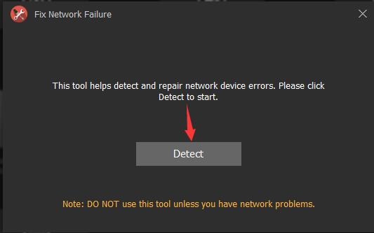 fix network failure