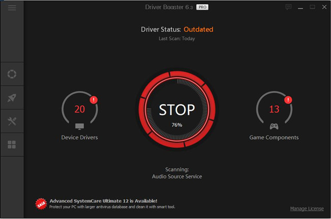 driver booster scan process