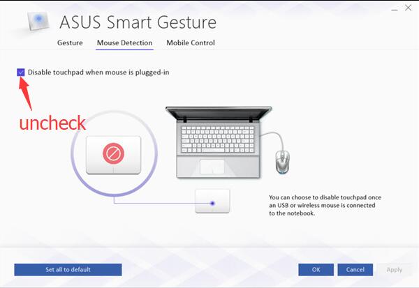 asus smart gesture windows 10 accout already exists