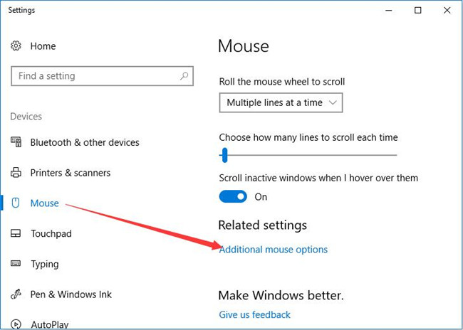 mouse additional options