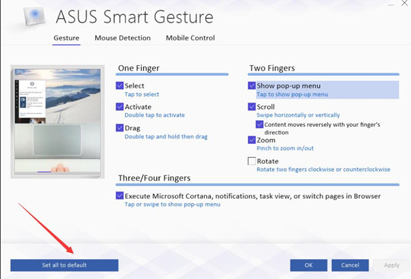 how to install asus smart gesture windows 8