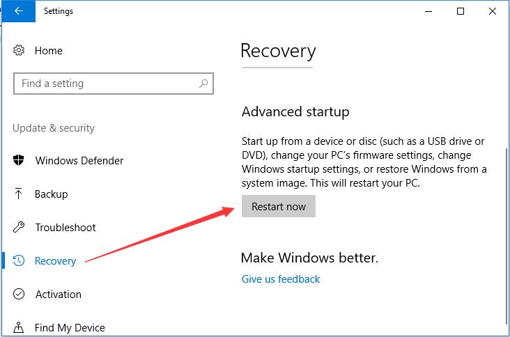 windows 10 unable to reset pc