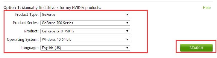 search for geforce drivers