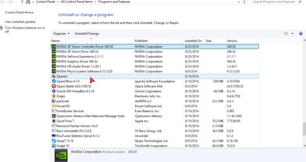 nvidia 3d vision controller 340.5 can i uninstall