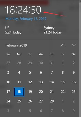 add clock to desktop windows 10