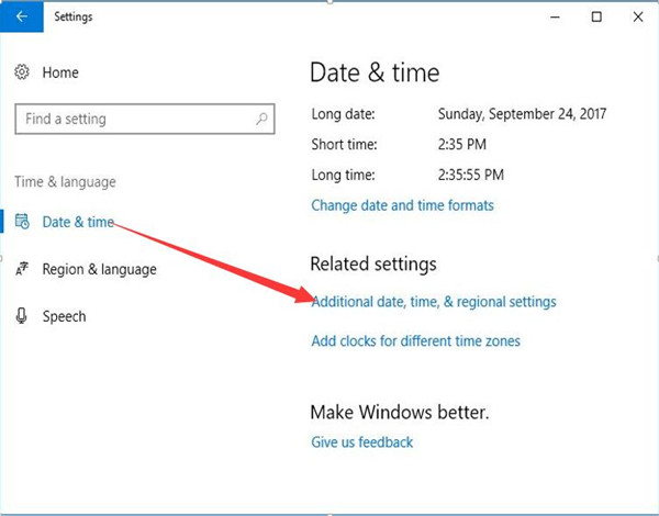 windows 10 date and time missing