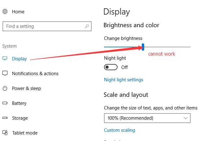 no brightness slider windows 10