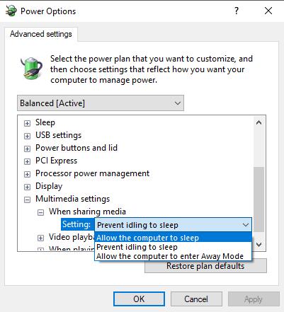 change advanced settings