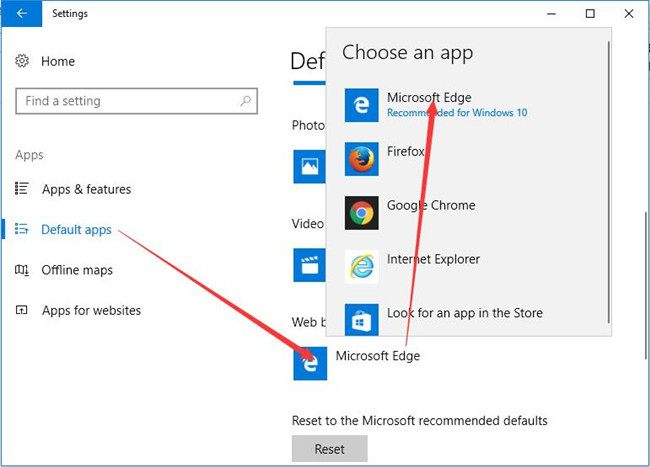 Microsoft Edge: Set Default Browser and Home Page