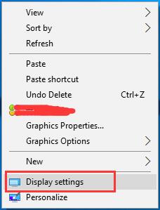 display settings