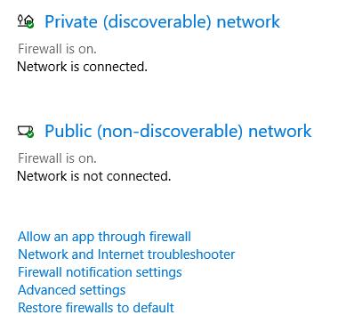 firewall and network protection