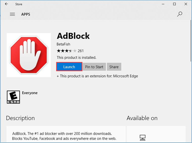 lanuch adblock