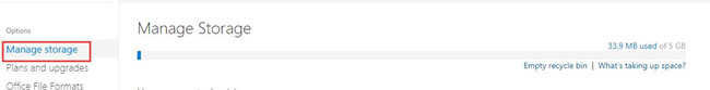 manage onedrive storage