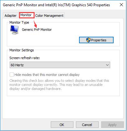 generic non pnp monitor driver windows 10