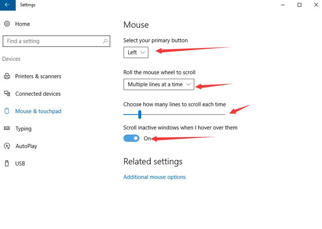 mouse basic settings