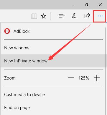 Microsoft edge private window