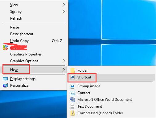 shortcut to create new folder in windows 10