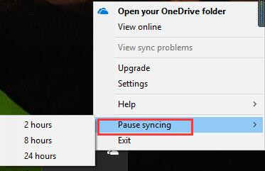 pause syncing