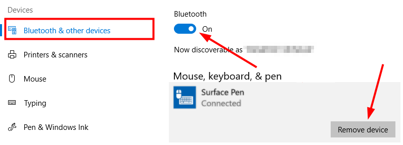 surface pen remove device