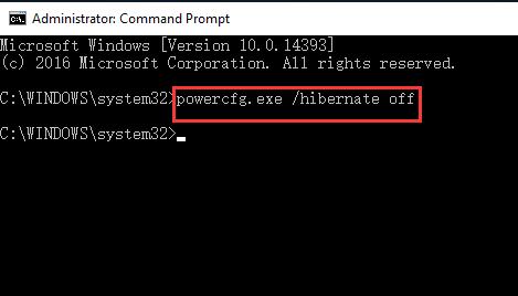 type keyword to disable hibernate