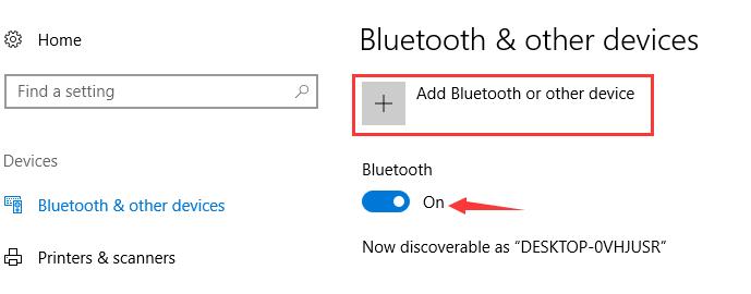 add bluetooth devices