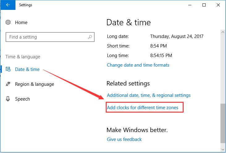 add clock widget to desktop windows 10