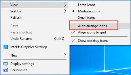 windows 10 rearranging desktop icons