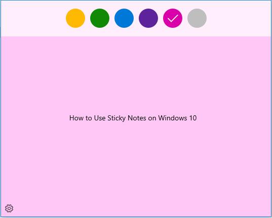 background color for sticky notes