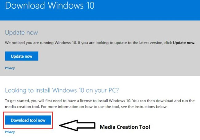 download media creation tool