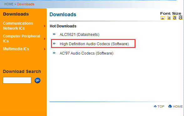 no high definition audio driver when updating realtek audio