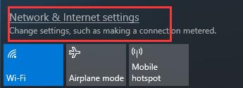 network internet settings