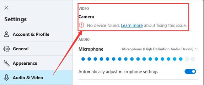 test camera on skype 2017 for mac