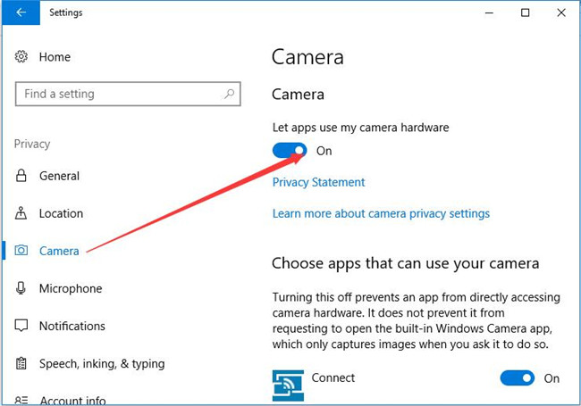 how to turn on camera for skype