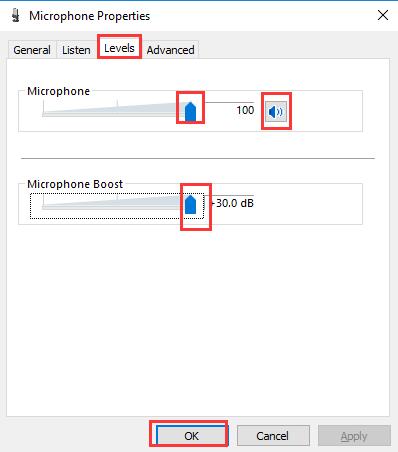 change microphone volume