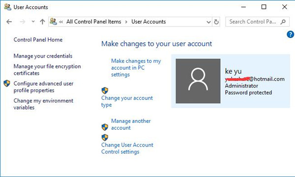 change user account control settings