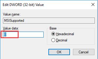 msisupported value data 0