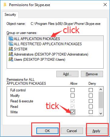 tick allow for write