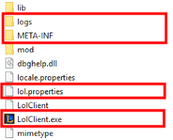 delete logs metainf lol properties lol client files