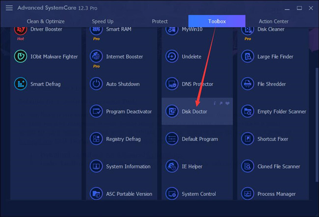 advanced systemcare disk doctor