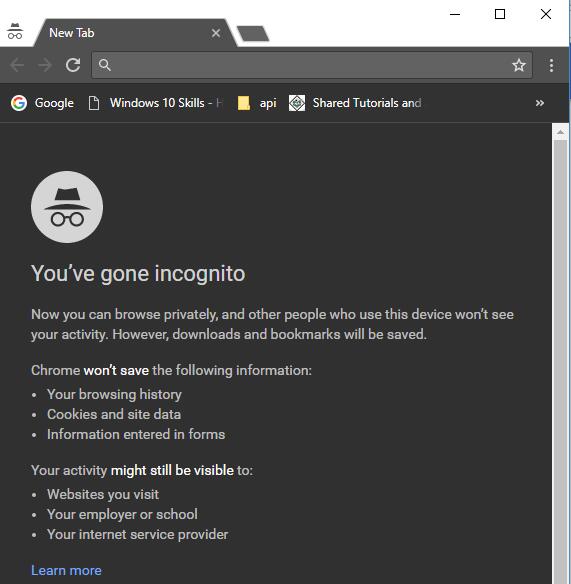 incognito window