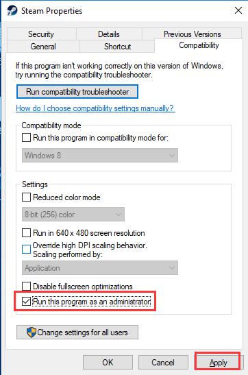 run steam as administrator