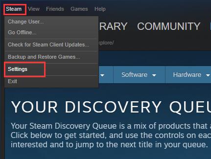 steam settings