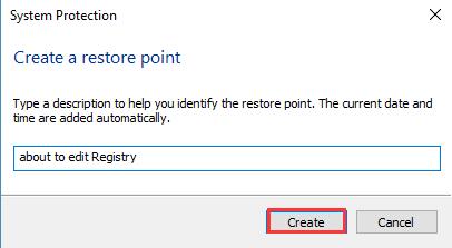 type a restore point description