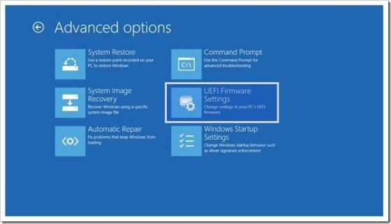 uefi firmware settings