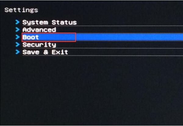 boot option in bios settings