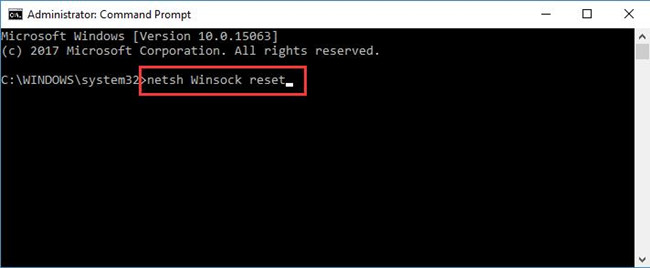 Windows 10 удалил ветку реестра winsock