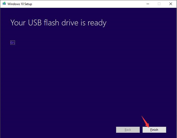 your usb flash drive is ready