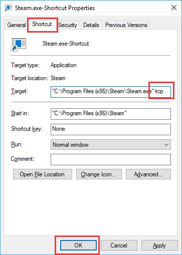 change steam network protocol as tcp