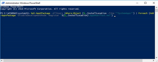 get appxpackage in windows powershell