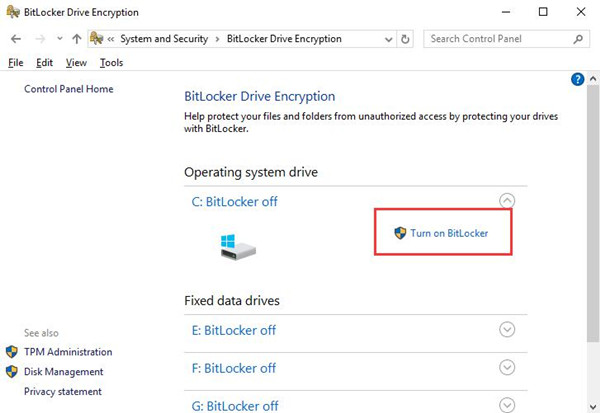 Как установить bitlocker на windows 10 home